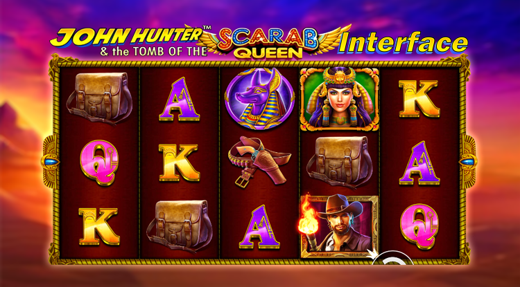 John Hunter and the Tomb of the Scarab Queen PP gaming slot Interface