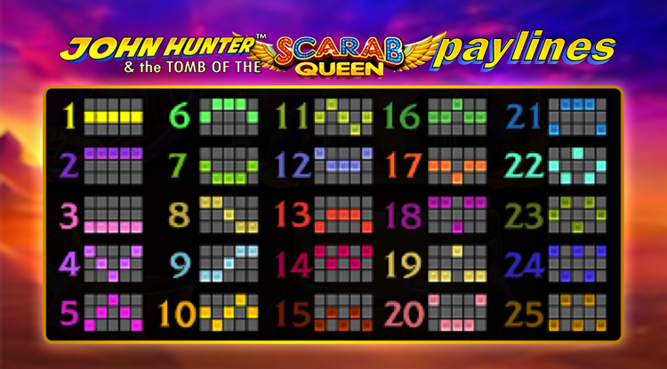 John Hunter and the Tomb of the Scarab Queen pp gaming paylines