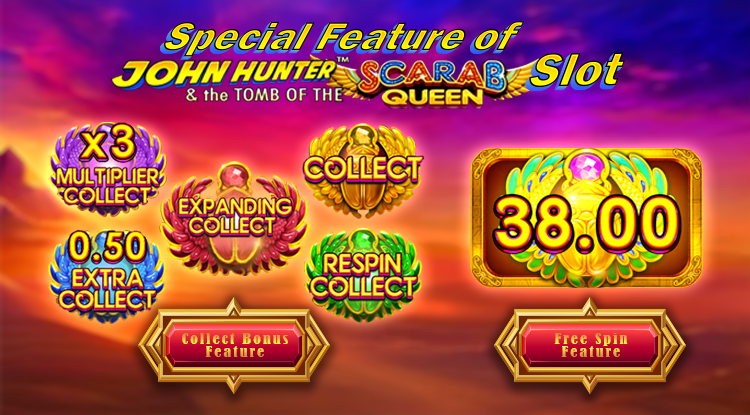 Special Feature of John Hunter and the Tomb of the Scarab Queen PP gaming Slot