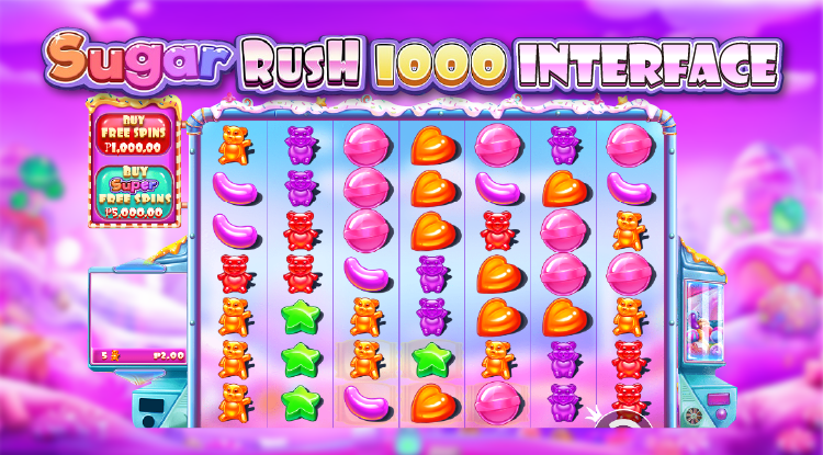 Sugar Rush 1000 Slot Pragmatic Play Interface