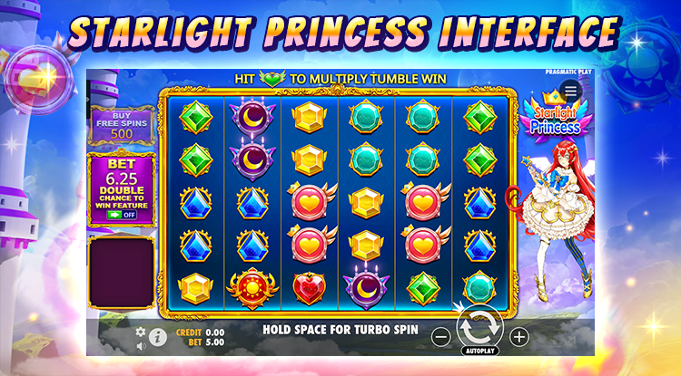 Starlight Princess PPGAMING slot Interface